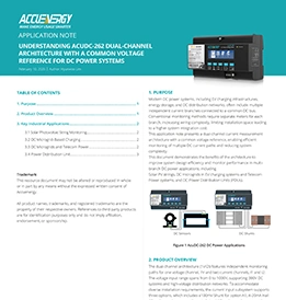 Application note preview - Dual channel monitoring for DC power monitoring