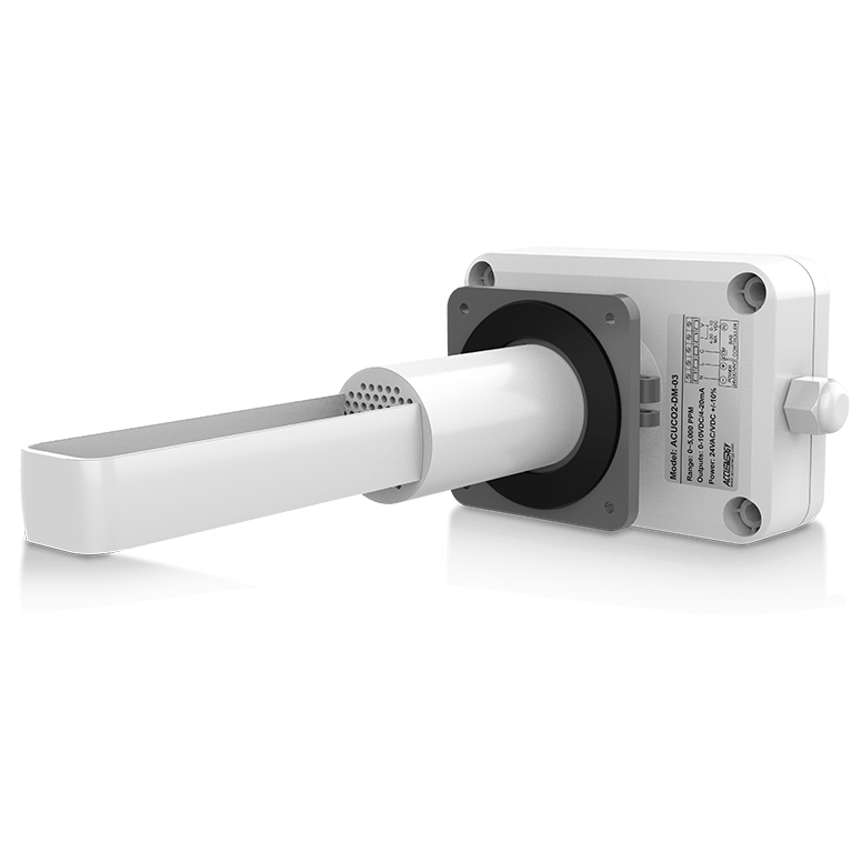 Back view of the AcuCO2 DM Duct Mount Carbon Dioxide Sensor