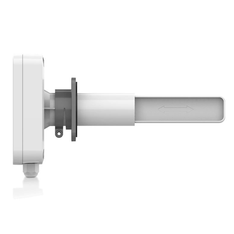 Side view of the AcuCO2 DM Duct Mount Carbon Dioxide Sensor