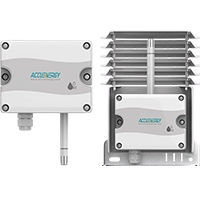 Front view of the AcuHUM OA/OAW outdoor air humidity and temperature sensor.