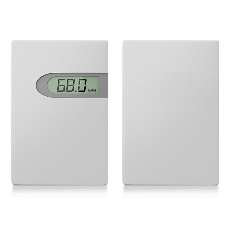 Front view of the AcuHUM RM room mount relative humidity and temperature sensor