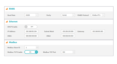 AcuIOM communication settings in Acuview 2