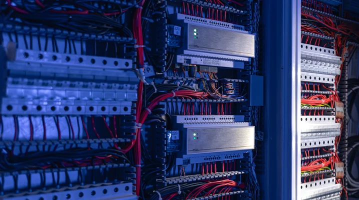 Electrical Control Panel with Organized Wiring