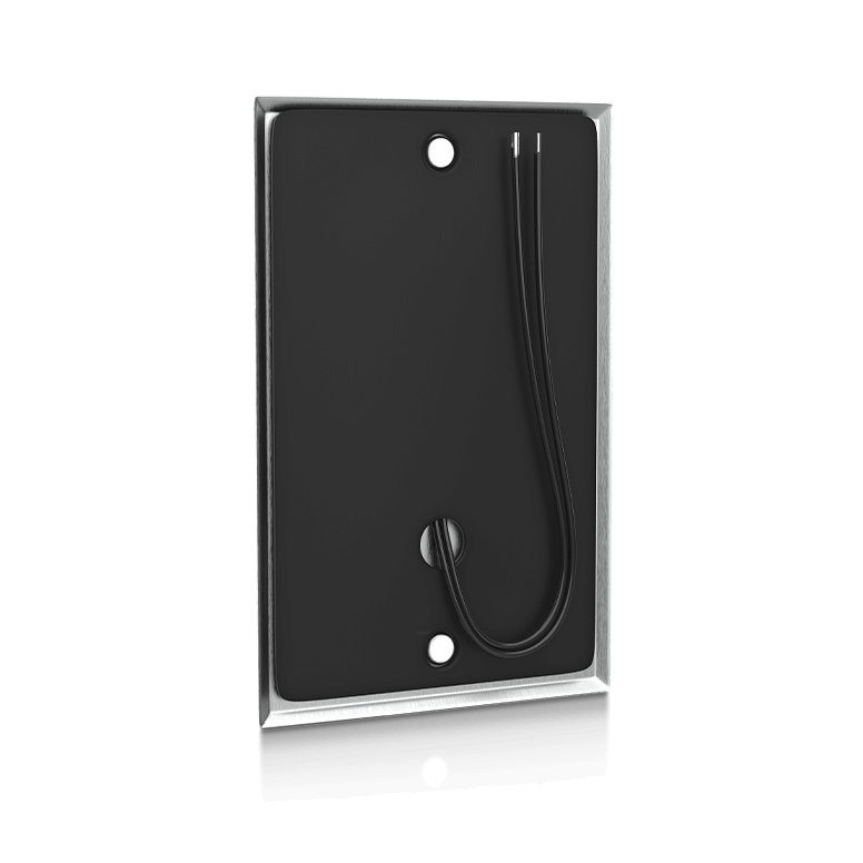 Back view of the AcuTEMS WP 304SS wall plate temperature sensor