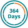 Data logging for 364 days icon.