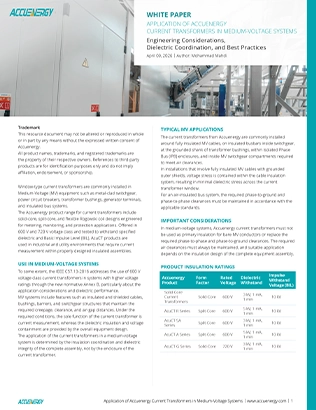 White paper preview - AcuCT application in MV systems
